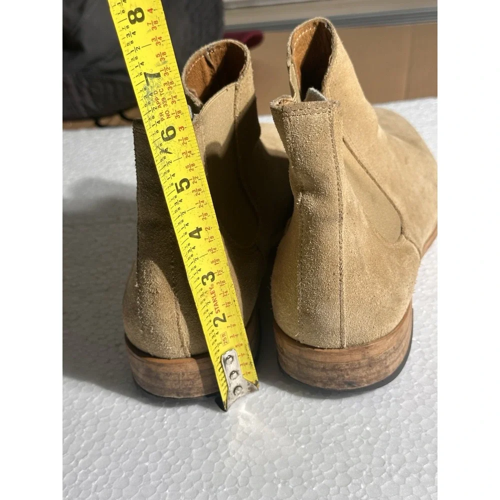 Shoe the Bear Copenhagen Chelsea Boots Men's Size 42 US 9 Tan Suede Lug Soles